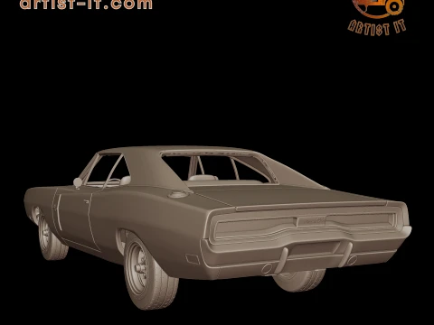 Dodge charger 440 R-T 1970 MODELO DE IMPRESS&Atilde;O 3D Modelo de Impressão 3D
