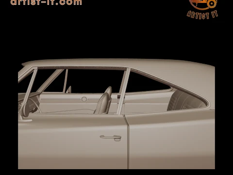 Dodge charger 440 R-T 1970 MODELO DE IMPRESS&Atilde;O 3D Modelo de Impressão 3D