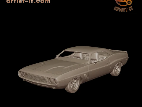 DODGE Challenger 440 1973 3D-DRUCKMODELL 3D Druckmodell