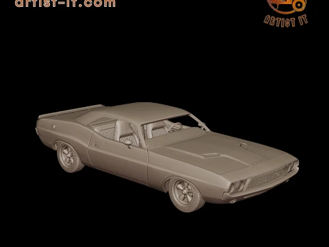 DODGE Challenger 440 1973 3D PRINT MODEL 3D Print Model