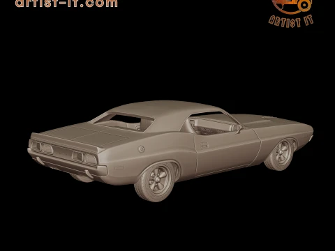 DODGE Challenger 440 1973 3D PRINT MODEL 3D Print Model