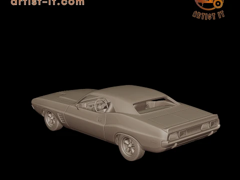 DODGE Challenger 440 1973 3D PRINT MODEL 3D Print Model