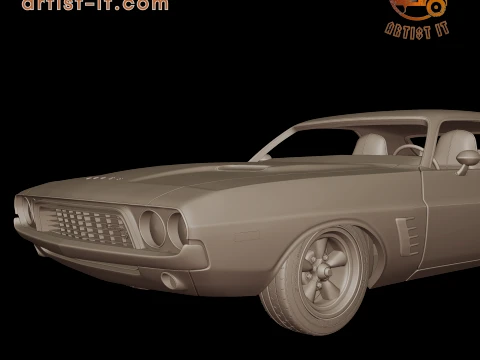 DODGE Challenger 440 1973 3D PRINT MODEL 3D Print Model
