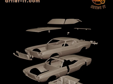 DODGE Challenger 440 1973 3D PRINT MODEL 3D Print Model