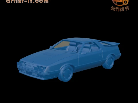 DODGE DAYTONA 1984 3D-DRUCKMODELL 3D Druckmodell