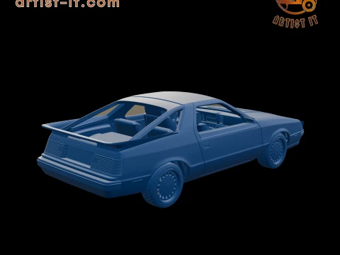 DODGE DAYTONA 1984 3D PRINT MODEL 3D Print Model