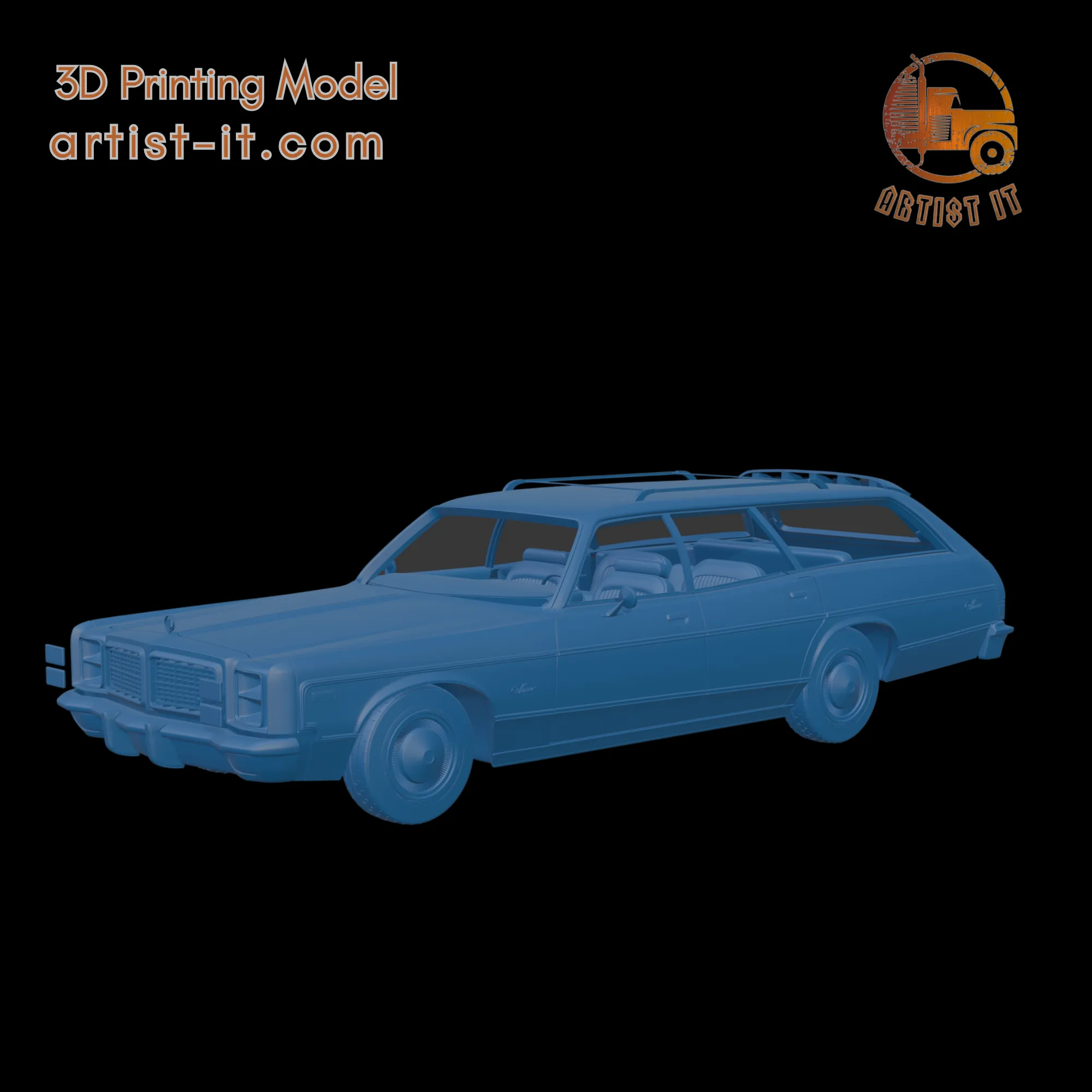 Dodge Monaco Station Wagon 1977 3D PRINT MODEL 3D Print Model .c4d .max .obj .3ds .fbx .stl .blend 