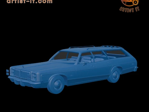 Dodge Monaco Station Wagon 1977 3D PRINT MODEL 3D Print Model