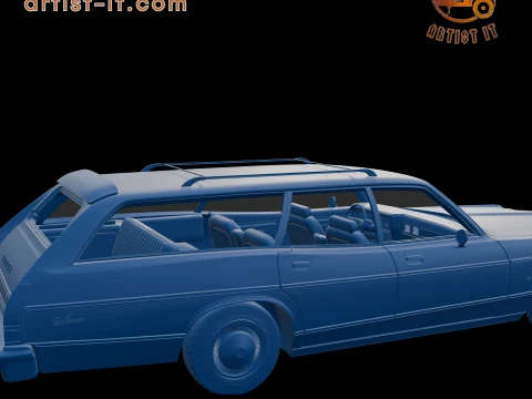 Dodge Monaco Station Wagon 1977 3D PRINT MODEL 3D Print Model