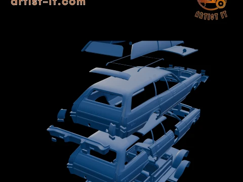 Dodge Monaco Station Wagon 1977 3D PRINT MODEL 3D Print Model