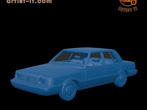 Dodge Aries K Sedan 1988 CUATRO PUERTAS MODELO DE IMPRESI&Oacute;N 3D Modelo de impresión 3D
