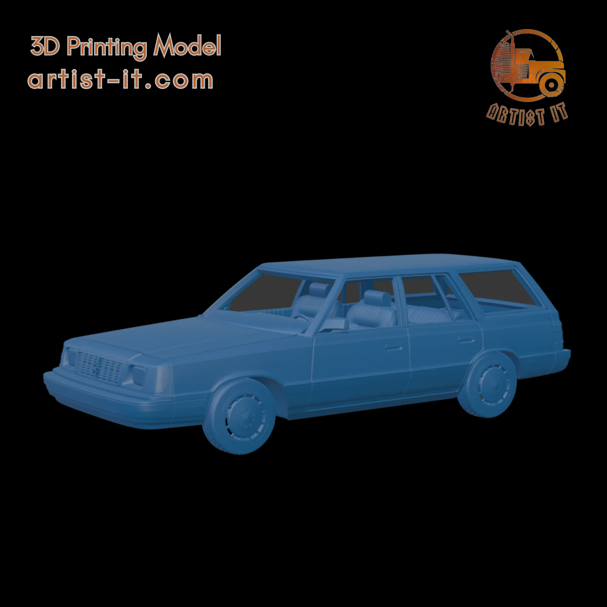 Dodge Aries K 1987 WAGON 3D PRINT MODEL 3D Print Model .c4d .max .obj .3ds .fbx .stl .blend 