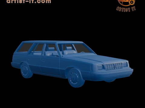 Dodge Aries K 1987 WAGON 3D PRINT MODEL 3D Print Model