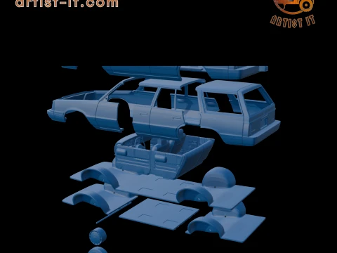 Dodge Aries K 1987 WAGON 3D PRINT MODEL 3D Print Model