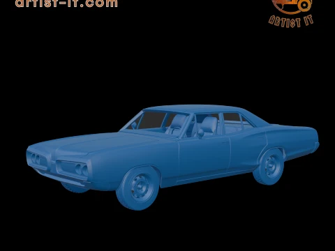 Dodge Coronet 1970 FOUR-DOOR 3D PRINT MODEL 3D Print Model