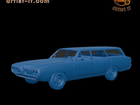 Dodge Coronet WAGON 1970 3D PRINT MODEL 3D Print Model