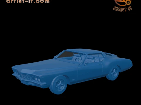 BUICK RIVIERA 1971 3D PRINT MODEL Modèles 3D en vedette