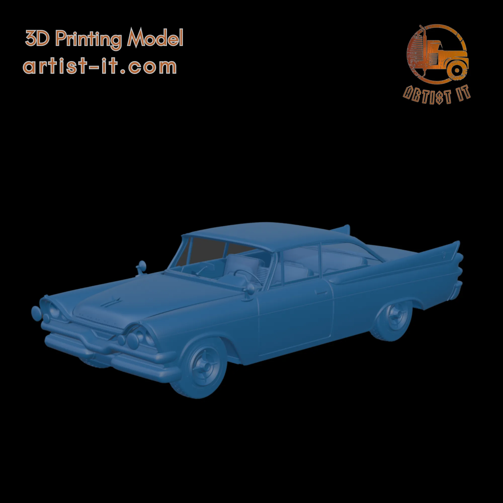 DODGE CORONET LANCER 1957 TWO DOORS 3D PRINT MODEL 3D Print Model .c4d .max .obj .3ds .fbx .stl .blend 