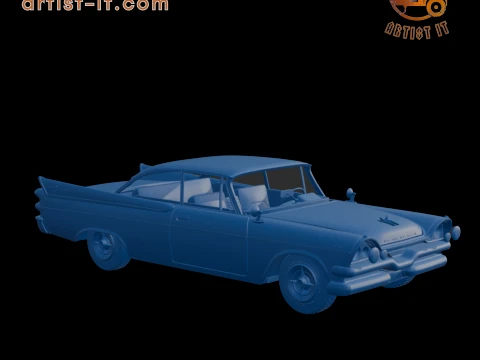 DODGE CORONET LANCER 1957 TWO DOORS 3D PRINT MODEL 3D Print Model