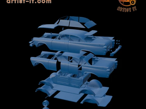 DODGE CORONET LANCER 1957 TWO DOORS 3D PRINT MODEL 3D Print Model