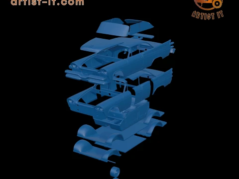 DODGE CORONET LANCER 1957 TWO DOORS 3D PRINT MODEL 3D Print Model