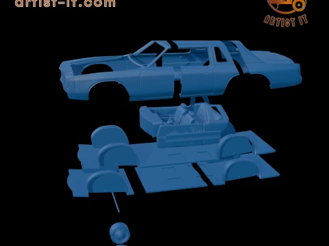 CHRYSLER CORDOBA 1979 3D PRINT MODEL 3D Print Model