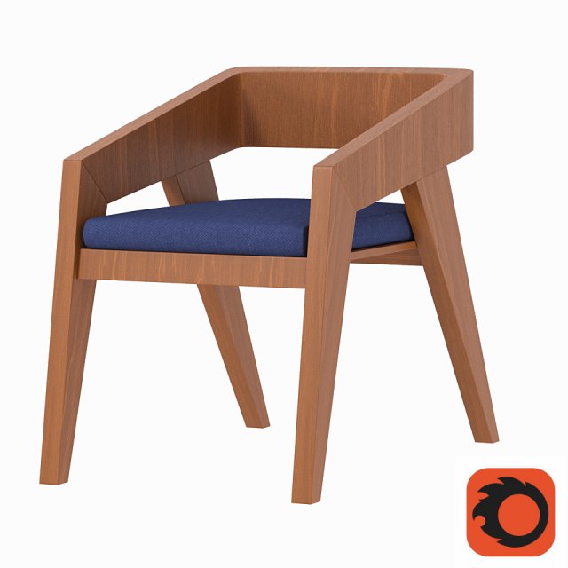 Laser Cut Dining Chair 3D Model .c4d .max .obj .3ds .fbx .stl .blend 