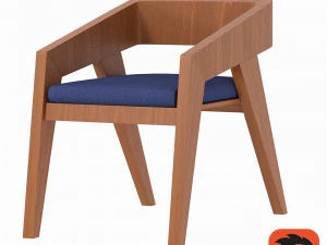 Laser Cut Dining Chair 3D Model