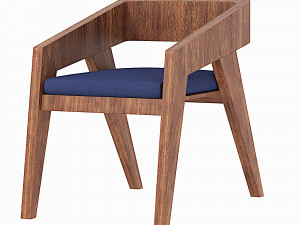 Laser Cut Dining Chair 3D Model