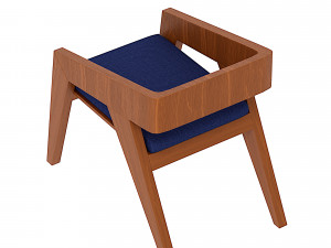 Laser Cut Dining Chair 3D Model