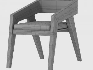 Laser Cut Dining Chair 3D Model