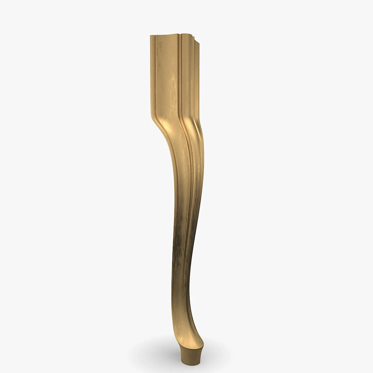 Classic Furniture Leg Cabriole for chairs 3D Model .c4d .max .obj .3ds .fbx .stl .blend 