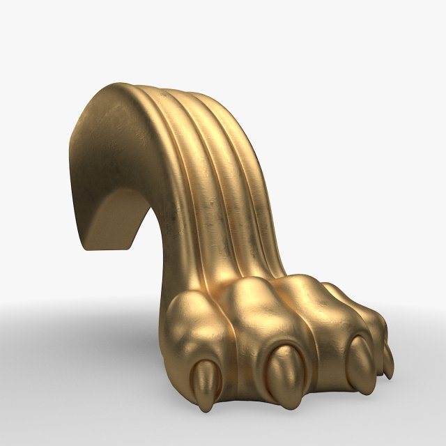 Lion Leg for Round Table CNC Carving Milling Modelo 3D .c4d .max .obj .3ds .fbx .stl .blend 