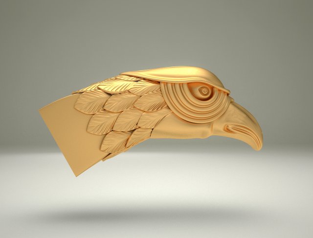 Eagle Falcon Head - HAWK Head - 3D STL For CNC 3D मॉडल .c4d .max .obj .3ds .fbx .stl .blend 
