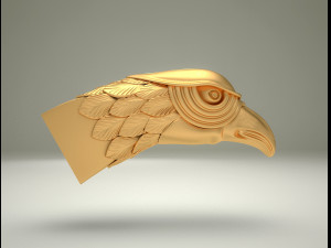 Eagle Falcon Head - HAWK Head - 3D STL For CNC 3Dモデル