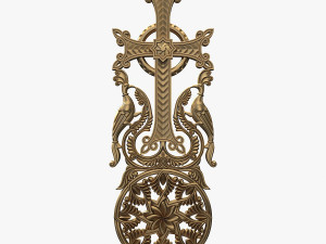Khachqar Armenian 3D STL model for CNC Carving Cross Stone Khachkar Xachqar Model 3D