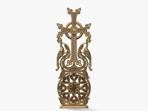 Khachqar Armenian 3D STL model for CNC Carving Cross Stone Khachkar Xachqar 3D 模型