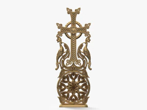 Model STL 3D Armenia Khachqar untuk Batu Salib Ukiran CNC Khachkar Xachqar Model 3D