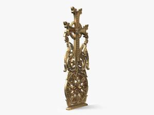 Model STL 3D Armenia Khachqar untuk Batu Salib Ukiran CNC Khachkar Xachqar Model 3D
