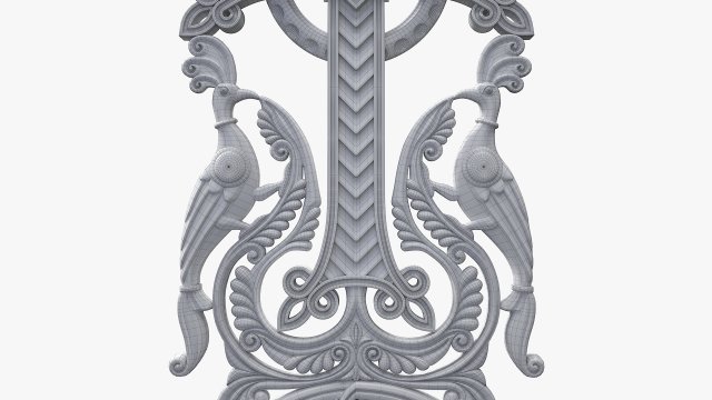 Khachqar Armenian 3D STL Model For CNC Carving Cross Stone.