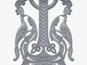 Model STL 3D Armenia Khachqar untuk Batu Salib Ukiran CNC Khachkar Xachqar Model 3D