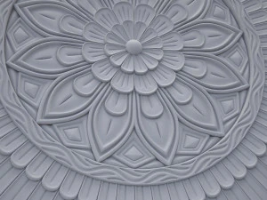 Round Ornament Bungalow Rose Decor Frame Furniture Door Panel 3D Model