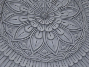 Round Ornament Bungalow Rose Decor Frame Furniture Door Panel 3D Model