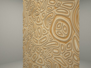 Plywood Chaos Wave Decor Panel for CNC Milling Carving 3D Model