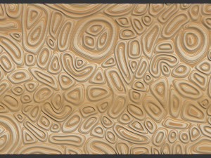 Plywood Chaos Wave Decor Panel for CNC Milling Carving 3D Model