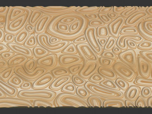 Plywood Chaos Wave Decor Panel for CNC Milling Carving 3D Model