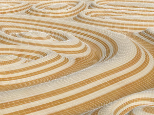 Plywood Chaos Wave Decor Panel for CNC Milling Carving 3D Model