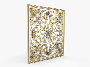 Decorative Ceiling Baroque Style Panel for CNC router 3D Model