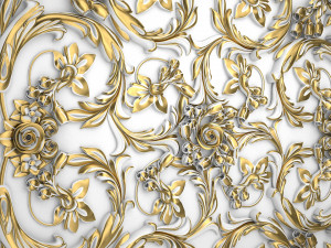 Decorative Ceiling Baroque Style Panel for CNC router 3D Model