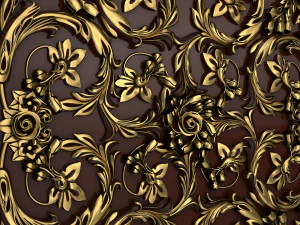 Decorative Ceiling Baroque Style Panel for CNC router 3D Model